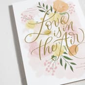"Flowers and Love" - Valentine's Day Cards in Coral by Erin German - Detail