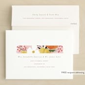 "Flowers and Love" - Valentine's Day Cards in Coral by Erin German - FREE Recipient Addressing