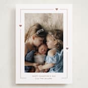 "Bordered" - Valentine's Day Cards in Blush by Kristen Knechtel - Front