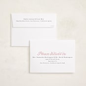 "Ribbon script" - Valentine's Day Cards in Snow by Lea Delaveris - FREE Recipient Addressing