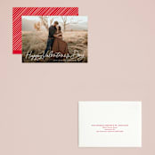 "Scripty Happy Valentine's" - Valentine's Day Cards in Cotton by Kristen Magee - Assembled