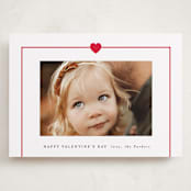 "Simple Heart" - Valentine's Day Cards in Cherry by AK Graphics - Front