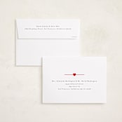 "Simple Heart" - Valentine's Day Cards in Cherry by AK Graphics - FREE Recipient Addressing
