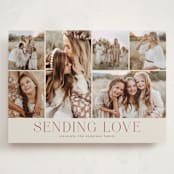 "Holiday Photo Grid" - Valentine's Day Cards in Burgundy by Kimberly Morgan - Front