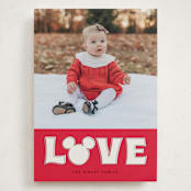 "Disney's Mickey Mouse Big Love" - Valentine's Day Cards in Cherry by Baumbirdy - Front
