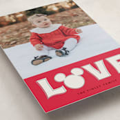 "Disney's Mickey Mouse Big Love" - Valentine's Day Cards in Cherry by Baumbirdy - Detail