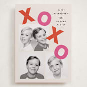 "Topsy Turvy XO" - Valentine's Day Cards in Strawberry by Maria Alou - Front