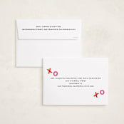 "Topsy Turvy XO" - Valentine's Day Cards in Strawberry by Maria Alou - FREE Recipient Addressing