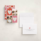 "Double Hearts" - Valentine's Day Cards in Strawberry by Kelly Watkins - Assembled