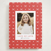"Little Hearts & Bows" - Valentine's Day Cards in Cherry by Maria Alou - Front