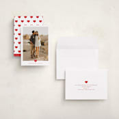 "Minimal heart" - Valentine's Day Cards in Strawberry by Stacey Meacham - Assembled
