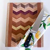 "Chevron Hardwood Cutting Board" - Cutting Boards in natural by Rachel Getz