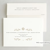 "Hanukkah Star" - Hanukkah Cards in Snow by Ana de Sousa - FREE Recipient Addressing