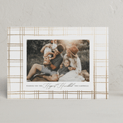 "Modern Plaid" - Hanukkah Cards in Cloud by Carolyn Nicks - Front
