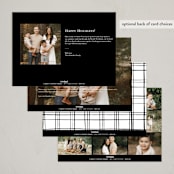 "Modern Plaid" - Hanukkah Cards in Cloud by Carolyn Nicks - Back of Card Options