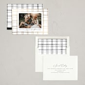 "Modern Plaid" - Hanukkah Cards in Cloud by Carolyn Nicks - Assembled