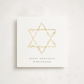 "Star of Leaves" - Hanukkah Cards in Ink by Becky Nimoy - Front