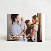 "Simply Shalom" - Hanukkah Cards in Snow by Akweley Creative - Folded Card