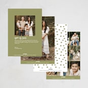 "Simply Shalom" - Hanukkah Cards in Snow by Akweley Creative - Back of Card Options
