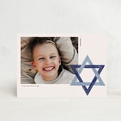 "Star of David" - Hanukkah Cards in Blue Spruce by Annie Montgomery - Front