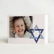 "Star of David" - Hanukkah Cards in Blue Spruce by Annie Montgomery - Folded Card