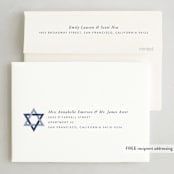 "Star of David" - Hanukkah Cards in Blue Spruce by Annie Montgomery - FREE Recipient Addressing