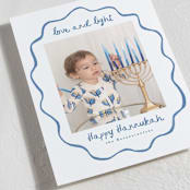 "Happy Border" - Hanukkah Cards in Cerulean by Tamara Hilje - Detail