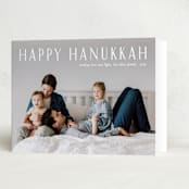 "sending love and light" - Hanukkah Cards in Snow by Liz Conley - Folded Card