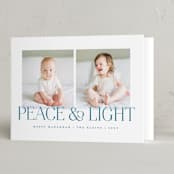 "Soft Light" - Hanukkah Cards in Blue Jay by Snow and Ivy - Folded Card