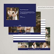 "Hanukkah" - Hanukkah Cards in Sapphire by Alexandra Cohn - Back of Card Options