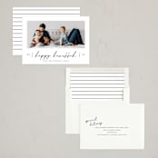 "Scripted Hanukkah" - Hanukkah Cards in Snow by Liz Conley - Assembled