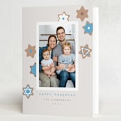 "hanukkah cookies" - Hanukkah Cards in Creme by Anastasia Makarova - Folded Card