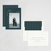 "Hebrew Shalom" - Hanukkah Cards in Midnight by Ana de Sousa - Assembled