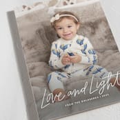 "Scripty Merry Christmas" - Hanukkah Cards in Ivory by Kristen Magee - Detail