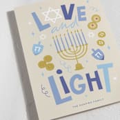 "Hanukkah Light" - Hanukkah Cards in Waterfall by Vera Lim - Detail