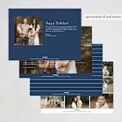 "Modern minimalist hanukkah" - Hanukkah Cards in Tallit by Ana de Sousa - Back of Card Options