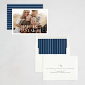 "Modern minimalist hanukkah" - Hanukkah Cards in Tallit by Ana de Sousa - Assembled
