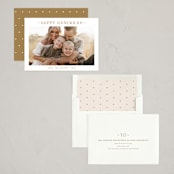 "Dotted" - Hanukkah Cards in Caramel by Carolyn MacLaren - Assembled