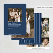 "Modern minimalist haukkah" - Hanukkah Cards in Tallit by Ana de Sousa - Back of Card Options