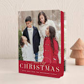 "Simple Elegance" - Holiday Booklette Cards in Cardinal by Jessica Williams - Front