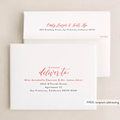 "Classic Xmas" - Holiday Booklette Cards in Retro Red by Carrie ONeal - FREE Recipient Addressing