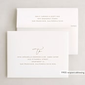 "Vintage Elegance" - Holiday Booklette Cards in Golden by Kristie Kern - FREE Recipient Addressing