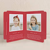 "Modern Snapshots" - Holiday Booklette Cards in Berry by Hooray Creative - Interior Option - 2