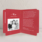 "Modern Snapshots" - Holiday Booklette Cards in Berry by Hooray Creative - Interior Option - 1