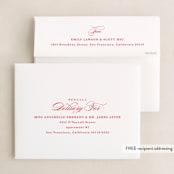 "Modern Snapshots" - Holiday Booklette Cards in Berry by Hooray Creative - FREE Recipient Addressing