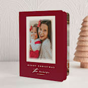 "Prism" - Holiday Booklette Cards in Cranberry by Jessica Williams - Front