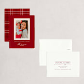 "Prism" - Holiday Booklette Cards in Cranberry by Jessica Williams - Assembled