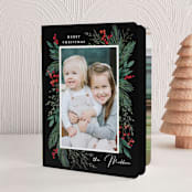 "Cedar Lane" - Holiday Booklette Cards in Midnight by Amy Kross - Front