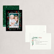 "Cedar Lane" - Holiday Booklette Cards in Midnight by Amy Kross - Assembled