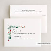"Cedar Lane" - Holiday Booklette Cards in Midnight by Amy Kross - FREE Recipient Addressing